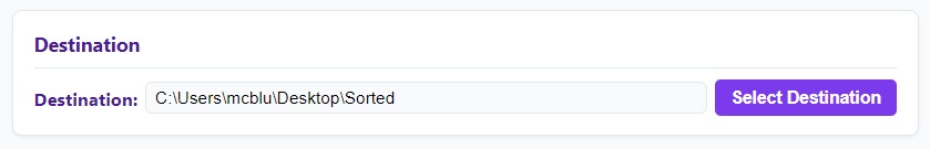 Set destination folder