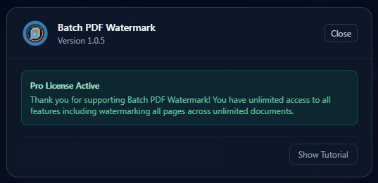 Pro license active